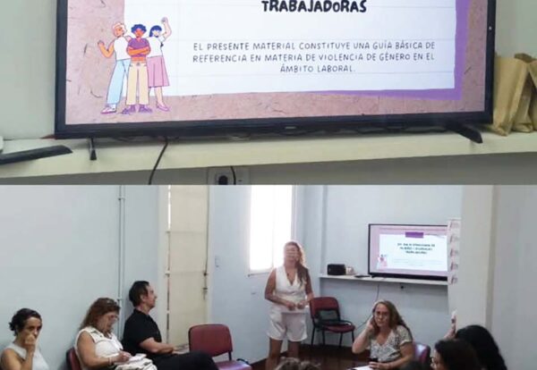 Taller sobre violencia laboral por motivos de género, realizado en la sede de la Federación de Profesionales del GCABA. 04/03/2026.